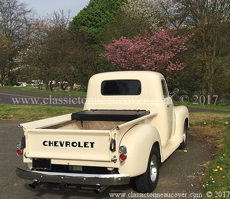 Hard tonneau cover for the 1947-53 Chevy truck.