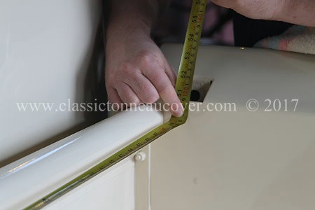 Tonneau cover measurements.