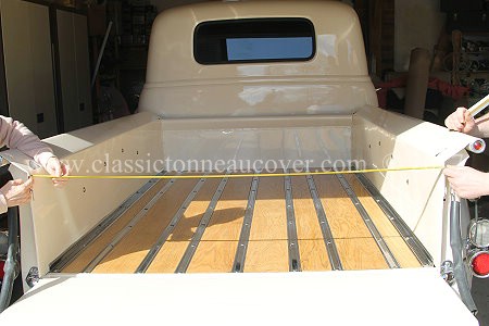 Tonneau cover measurements.