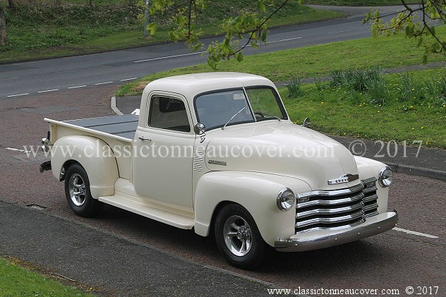 Hard tonneau cover for the 1947-53 Chevy truck.