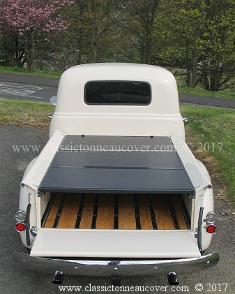 Hard tonneau cover for the 1947-53 Chevy truck.