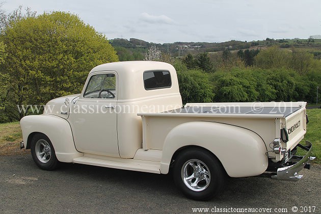 Hard tonneau cover for the 1947-53 Chevy truck.