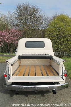 Hard tonneau cover for the 1947-53 Chevy truck.